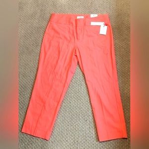 Elle cropped pants stretch size 18 Melon